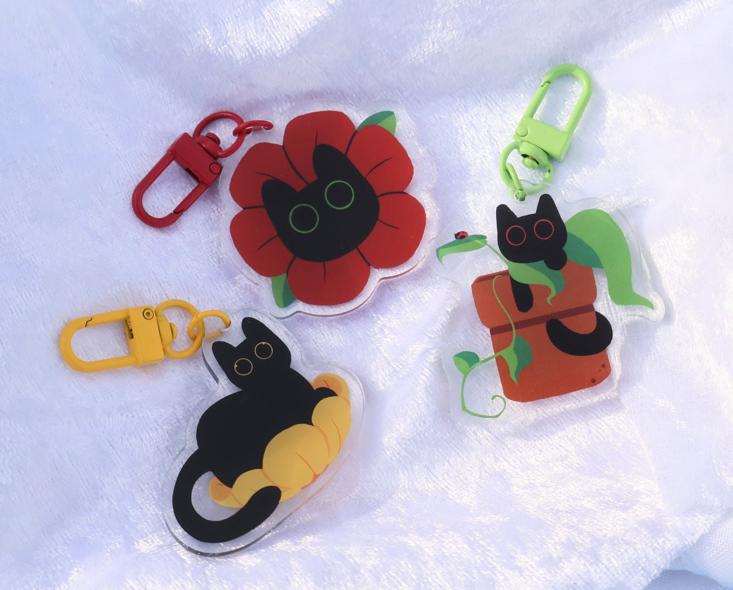 Catty Cat: Flower Feline Keychains