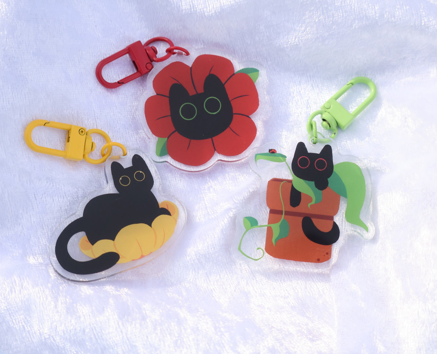 Catty Cat: Flower Feline Keychains